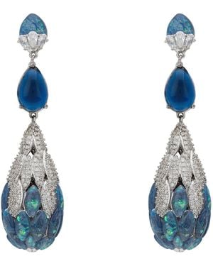 LÁTELITA London Carmen Opal Drop Earrings - Blue