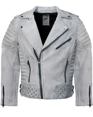 Zasta Studio Motorcycle- Biker Jacket - Gray