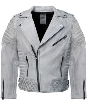 Zasta Studio Motorcycle- Biker Jacket - Gray