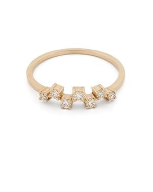 Ebru Jewelry Diamond Dance Solid Ring - Metallic