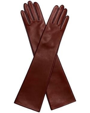 HIGH HEEL JUNGLE by KATHRYN EISMAN Florence Lambskin Leather Opera Glove - Brown