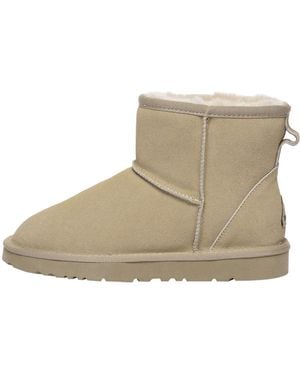 EverAu Australia Neutrals Ostrich Leather Short Boots - Natural