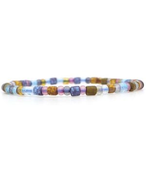 Shar Oke Czech Picasso Beaded Bracelet - Blue