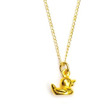 Lexi Jewelry Rubber Ducky Necklace - Metallic