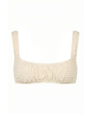 Montce Neutrals Amalia Texture Zoe Bikini Top - Natural