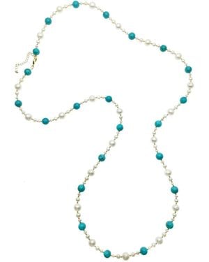 Farra Freshwater Pearls With Multi-Way Necklace - Metallic