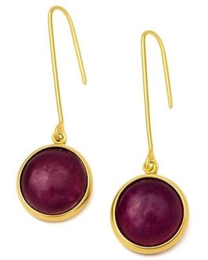 Lala Salama Glass Droplet Earrings - Purple