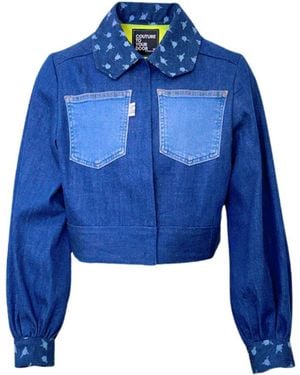 Couture to Your Door Neutrals Denim Utilitarian Upcycled Denim Jacket - Blue