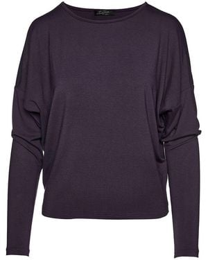 Conquista Ink Colour Micromodal Batwing Top - Blue