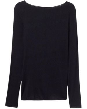 Cove Boat Neck Modal Cashmere Base Layer - Blue