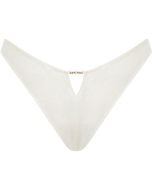 SAETA Paris Neutrals Satin Silk Brief - White