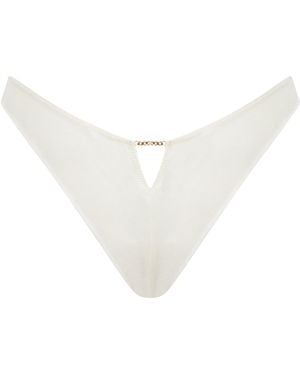 SAETA Paris Neutrals Satin Silk Brief - White