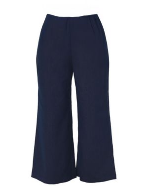 Saniya Khan Denim Elasticated Capris - Blue