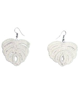 Peraluna Isabel Handmade Knit Earrings - Metallic