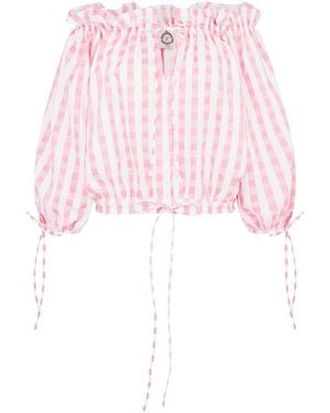 Lisa The Label La La Lady Bel Air Pyjama Top Gingham - Pink