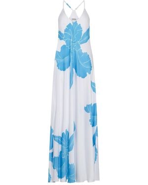 Belyed Handcraft St Tropez – Silk Maxi Dress By Belyed - Blue