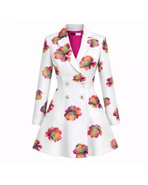 Richa Sharma Luxury Handmade Floral Blazer Dress - Multicolour