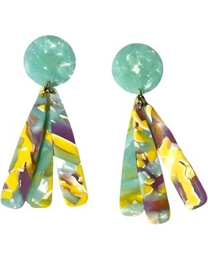 CLOSET REHAB Petal Drop Earrings - Yellow