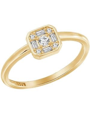 Diamonbliss Marilyn Monroe Cluster Square Ring - Metallic