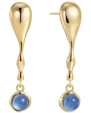 Vanimy Seren Flow Gemstone Droplet Earrings - White