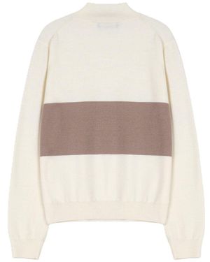 Elune Mode Back Panel Knit _ Cream - White