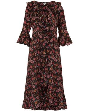 At Last Felicity Midi Dress - Brown