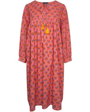 LAtelier London Tara Floral Midi Dress - Red