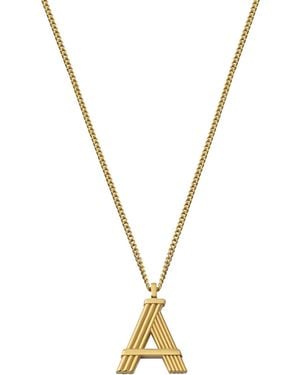 Bold Manifest Designs Initial Necklace X Bold Letters - Metallic