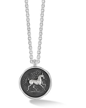 Dower & Hall Fire Horse Talisman Necklace - Black