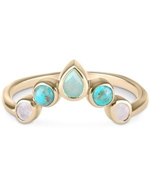 Zohreh Semi-Precious Hugging Cocktail Ring - White
