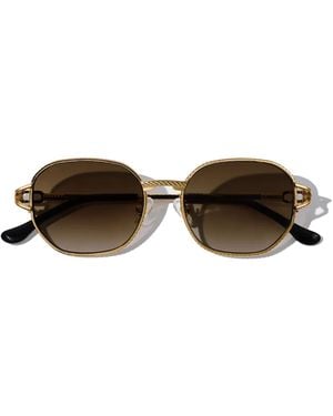 Cossimo Jean Brun Metal Sunglasses - Brown
