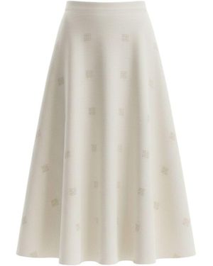 IZABELA MANDOIU Bias-Cut Midi Skirt - White