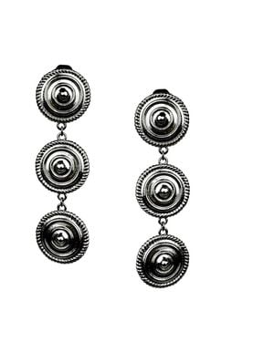 Jaredjamin Minerva Rhodium Clip Earrings - White
