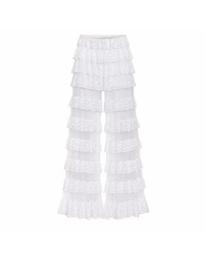 Harmonia Ny Angels Above Harmonia X Kikiriki Ruffled Lace Pants - White