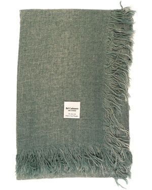 Bel Cashmere Cashmere Foulard With Fringes Dark - Green