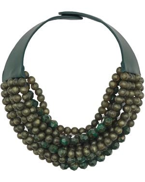 Fairchild Baldwin Neutrals Marbella Marble Necklace - Green
