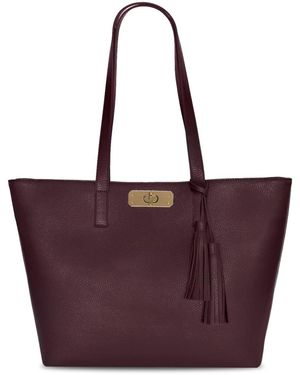Apatchy London The Kate Burgundy Leather Bag - Purple