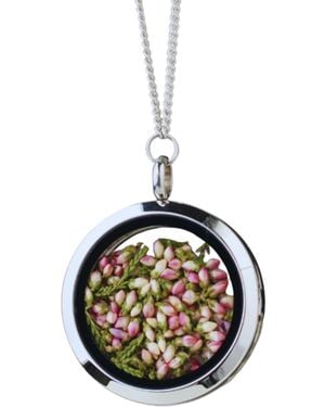 My Little Nature Necklace With Natural Flowers - Black