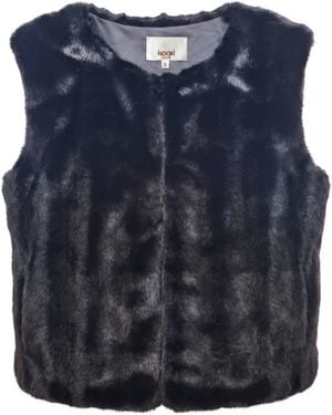 Nooki Design New Edelweiss Faux Fur Gilet - Blue