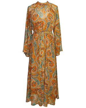 Jennafer Grace Carmel Paisley Dress - Metallic