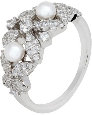 LÁTELITA London Neutrals Marchioness Cocktail Ring Pearl - Metallic