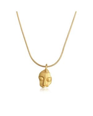 Ormiro Silent Wisdom Guanyin Pendant - Metallic