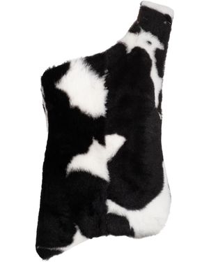 Heira Leatherwear Eve Fur Top - Black