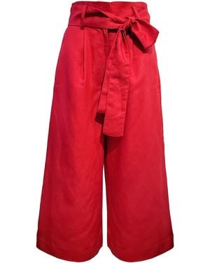 Emma Wallace Nala Cropped Trouser - Red