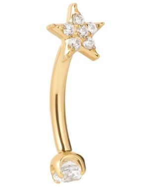 Vanhi Crystal Star Titanium Rook Barbell - Metallic