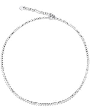 SHYMI Graduated Three Prong Tennis Necklace - Metallic