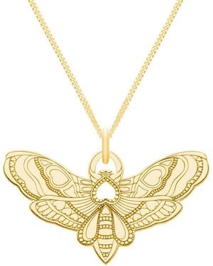 CarterGore Medium Moth Pendant Necklace - Metallic