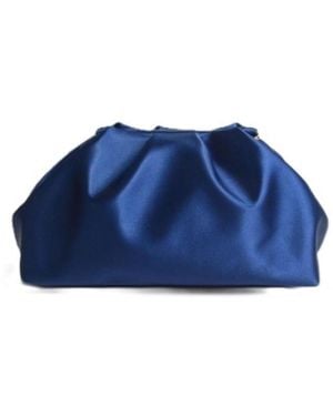 Springmoonatelier Royal Satin Clutch Evening Bag - Blue