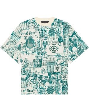 PLACE OF ELMS Flower Of Life T-Shirt - Blue