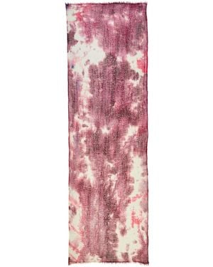 Vanilla&Chocolate Textured Scarf Cherry Vriegated - Pink